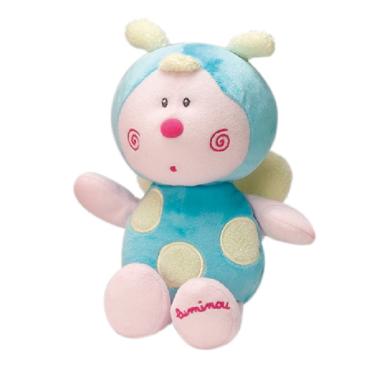  luminou peluche luminescente papillon bleu 15 cm 